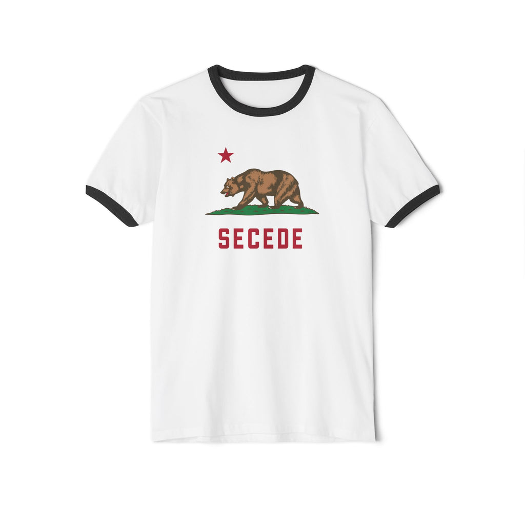 Secede California Ringer T-Shirt — Bear Flag Vintage Political Tee