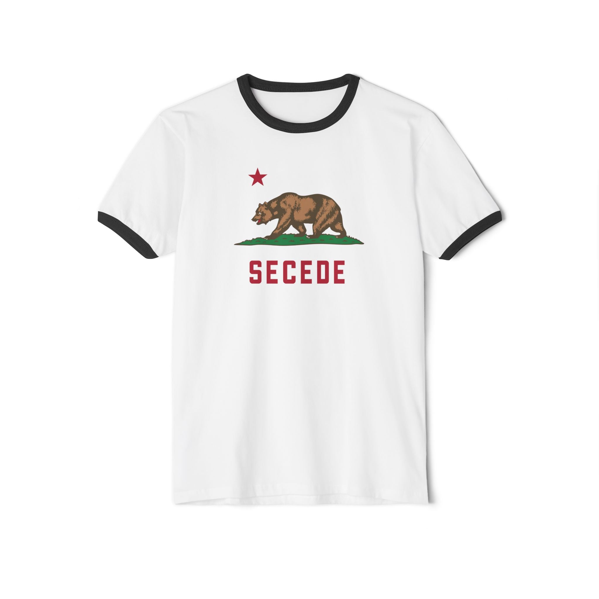 Secede California Ringer T-Shirt — Bear Flag Vintage Political Tee